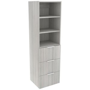 Lugna 1536 x 450 x 580mm Mist Ready to Assemble Robe Insert 2 Shelf 3 Drawer Unit