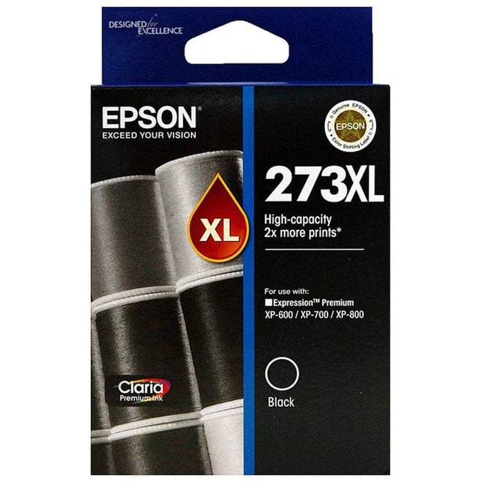 Epson GENUINE Original Epson 273XL Black Ink Cartridge High Capacity Claria T274192