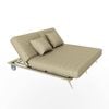 Nordhavn Double Light Brown Reclining Sun Lounger, Outdoor Folding Sunbed