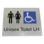 Bradley Braille Male And Female Toilet Sign LH 975-MFDT-LH-S