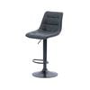 Urban Style Harry Bar Stools Gas Lift Black Metal Black Pu Pair