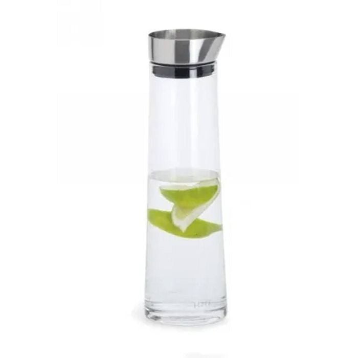 Blomus Acqua Water Glass Jug Pitcher Decanter w/ Lid 1L Clear