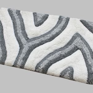 Swirl 3d Design Tufted Soft Pile Bathmat -