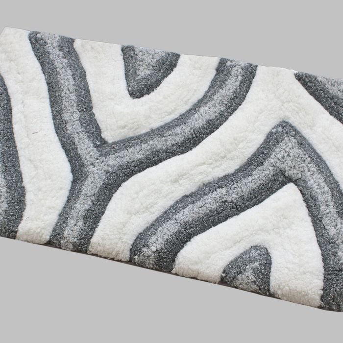Swirl 3d Design Tufted Soft Pile Bathmat -