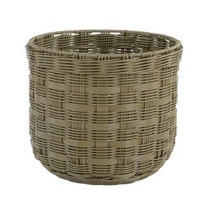 Astin Sinclair 350 x 300mm Burn Olive Poly Rattan Checked Basket Planter Large