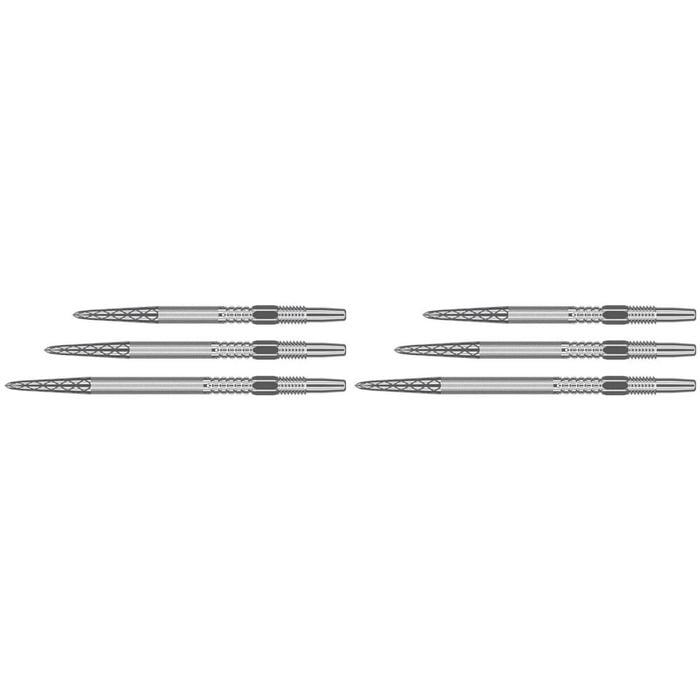 6pc Target Swiss DX Diamond Grip Dart Points 40mm - Silver