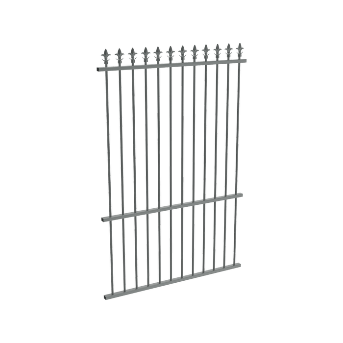 ProtectorAl 350 - 1200 x 1800mm Monument Aluminium Pool Fence Panel Spear Top With Mid Rail
