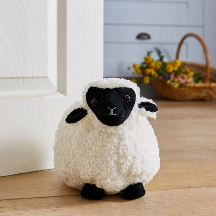 Ulster Weavers Finbar Sheep Shaped Doorstop Cream 22x18x15cm