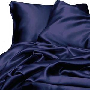 Satin Sheet Set - Navy Blue