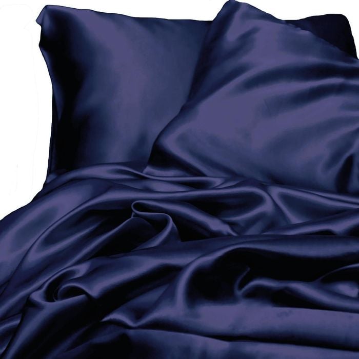 Satin Sheet Set - Navy Blue