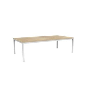 Olg Axis Table 4 Leg White Frame New Oak Ravine Top L2400mm X W1200mm
