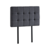 Linen Fabric Single Bed Deluxe Headboard Bedhead - Grey