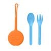 3pc Omie Omiepod Kid-Friendly Cutlery Set w/ Fork and Spoon Sunrise