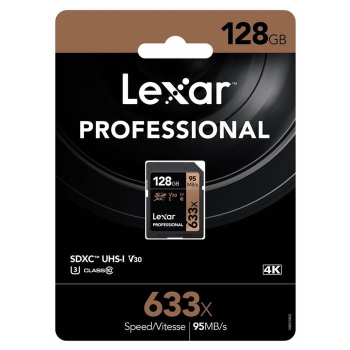 Lexar 128GB SD Card SDXC UHS-I Professional 633x Full HD Camera