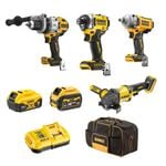 DeWALT 18V/54V XR Mixed Voltage 4 Piece Combo Kit - 5.0Ah/6.0Ah DCZ407P1T1-XE