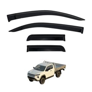 AUSGO Injection Weather Shields for Toyota Hilux Extra Cab 2025-Onwards Weathershields Window Visors Wind Deflectors