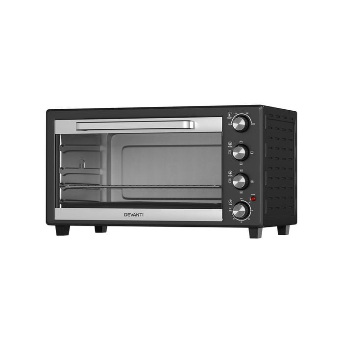 Devanti Electric Convection Oven Bake Benchtop Rotisserie Grill 60L