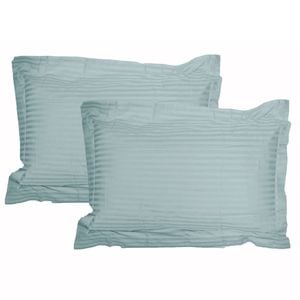 Accessorize 325TC Pair of Stripe Jumbo / Queen Pillowcases 55 cm x 80 cm Blue