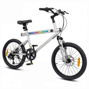 Costway 6 Speed Commuter Bicycle 50cm LED Lit Cycling Bike Silver