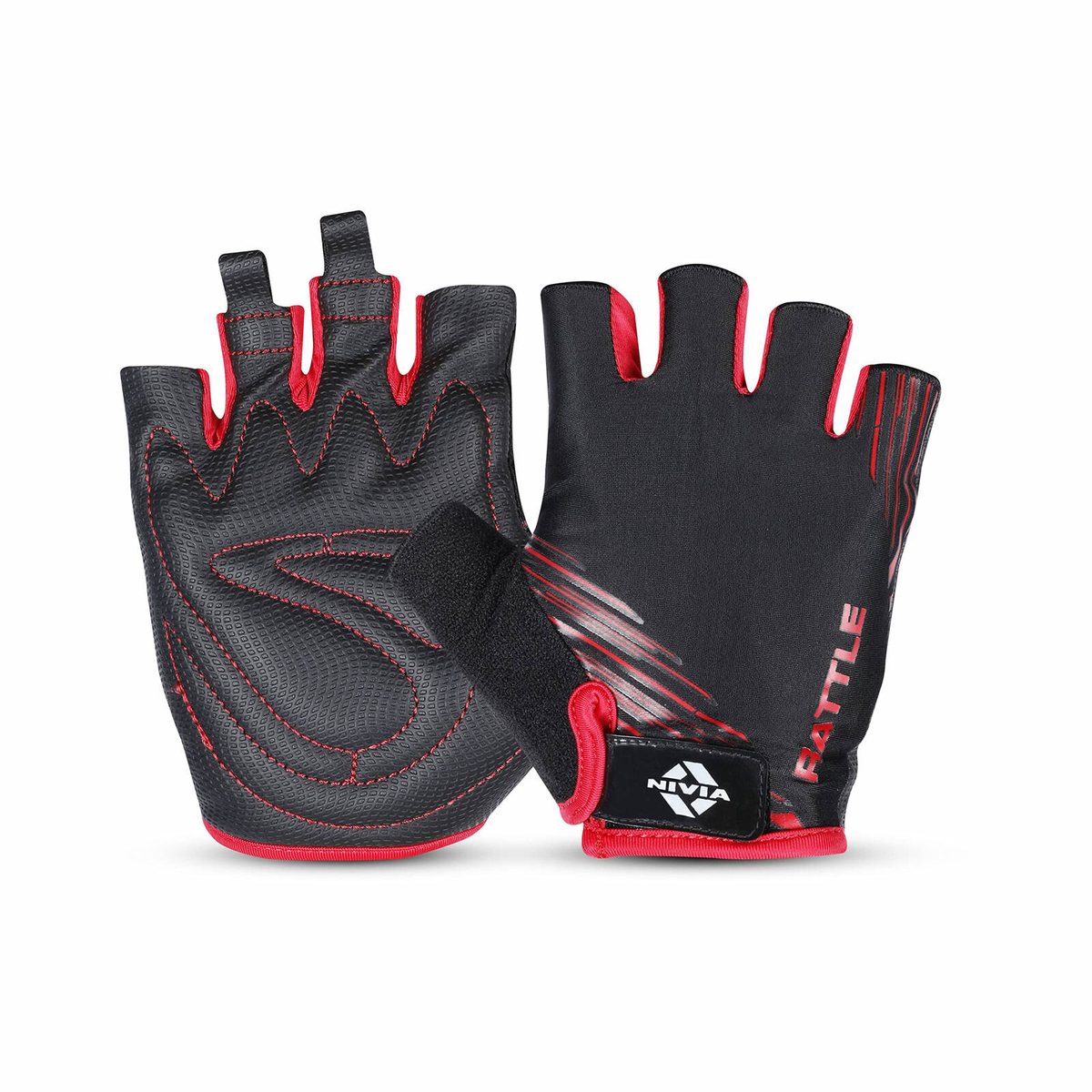 Nivia Rattle Sports Gloves Used for Gym Workouts Size - Medium Black ...