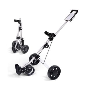 Fitnesslab 4 Wheels Golf Trolley Buggy Foldable Golf Bag Cart With Footbrake