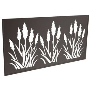 ProtectorAl 300-940h x 941-1840w Black Bullrush Framed Composite Decorative Panel