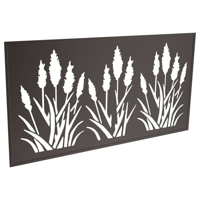 ProtectorAl 300-940h x 941-1840w Black Bullrush Framed Composite Decorative Panel