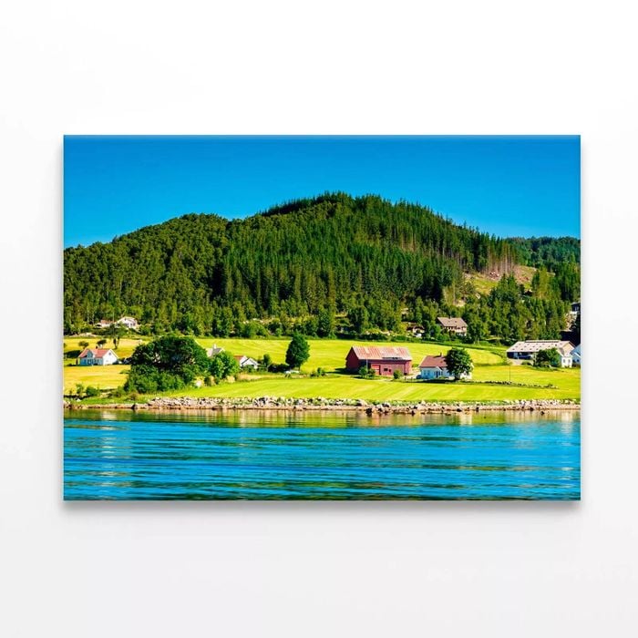 Scenery at the Ferry Crossing  Print 100% Australian Made 75 x 50cm  (Stretched)