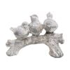 Lvd 3 Birds Chatter Cement Animal Statue Indoor/outdoor Decor 20.5x15x9.5cm