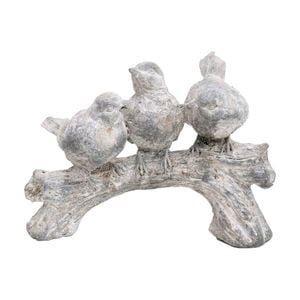 Lvd 3 Birds Chatter Cement Animal Statue Indoor/outdoor Decor 20.5x15x9.5cm