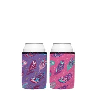 Stubbyz Boho Feathers Stubby Cooler 2-Pack