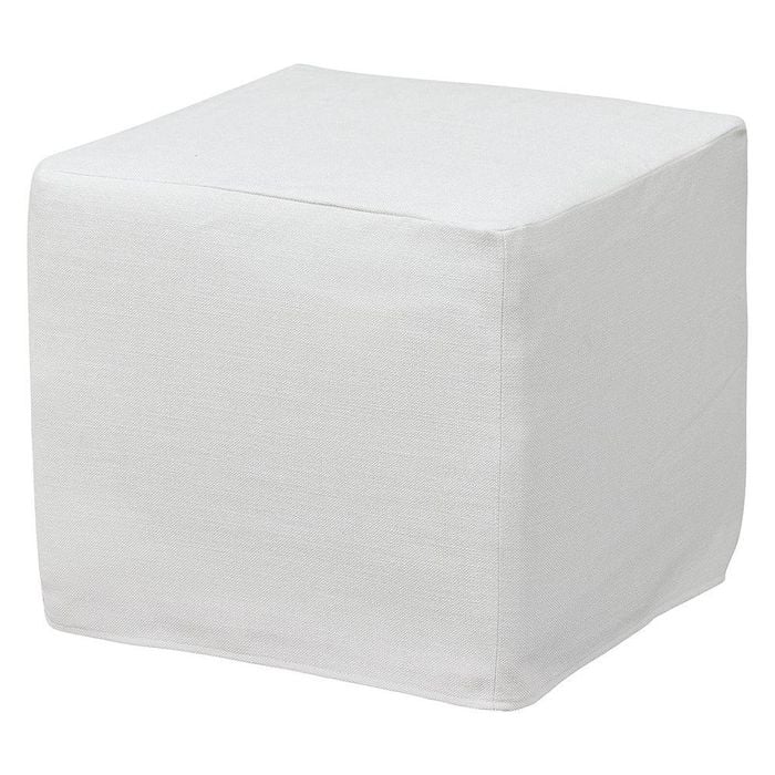 Caledonia Ottoman with Off White Slip Cover
