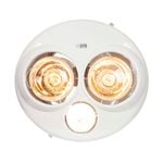 HPM 3-in-1 2-Lamp Instant Heat Bathroom Heater with Light