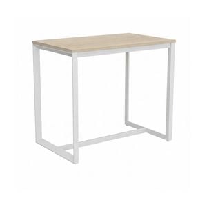 Olg Anvil Bar Leaner 4 Leg White Frame Nordic Maple Top L1500mm X W750mm