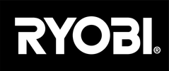 Ryobi logo in the black and white colourway