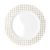 12x 6pc Partyware Heavy Duty Durable Dinner Plates Tableware Set 260mm Gold Dot