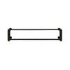 Forme Black Satin Double Towel Rail Round