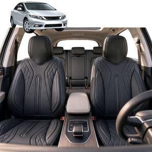 Australian Goose Front Seat Covers for Honda Civic 2012 - 2016 (Hatch, 9th Gen) - PU Leather, Black (2pc)