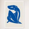 Galrie Henri Matisse Blue Nude II Art Print Modernist Masterpiece (1952) Elegant for Home, White Frame, A4 21 x 30cm (8x12inch)