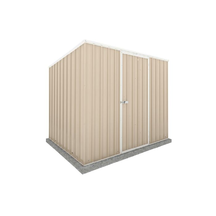 Absco Sheds 2.26mW x 1.52mD x 1.80mH Classic Cream Single Door Reverse Skillion Garden Shed