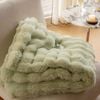 CottonMore Super Soft Large Faux Fur Winter Blanket Throw Rug 160x200cm Green