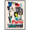 Galrie Southern Railway Vintage Travel Poster: Paris for the Weekend Inspired Art Design, Black Frame, 50 x 70cm (20 x 28inch)