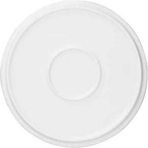 Olympia Whiteware Flat Round Plates Porcelain Walled Edge 210mm 6 Pack