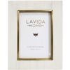 LVD 5x7 Photo Frame Brass Edge Picture Display White