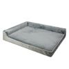 PaWz XXL-Size Orthopedic L-Shape Dog Bed Grey