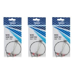 3x Jarvis Walker Wire Surf Rig - Surf Fishing Rig With 30lb Wire