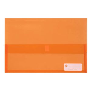 Marbig Translucent Document Wallet (Foolscap) (Orange)