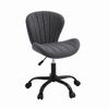 Artiss Ergonomic Office Chair Armless Height Adjustable Computer Desk Chair Fabric Dark Grey