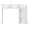 Vevor 94.5 X 24.1 X 73.4 Cm Desktop Bookshelf White 2 Tier With Anti-slip Feet Pads For Office Home