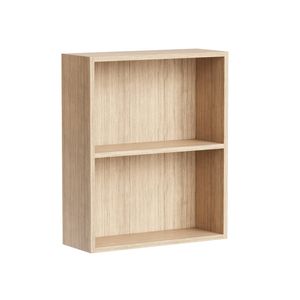 Kaboodle 800-899mm Almond Oak Customisable Shallow Wall Open Shelf